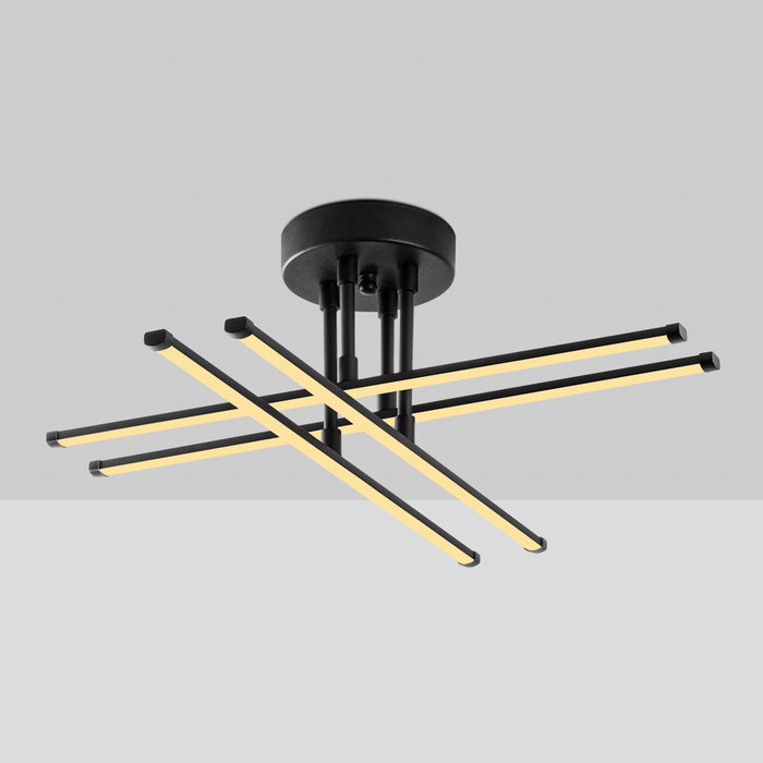 Opviq Exhaust-13661 Lámpara de araña de metal Negra